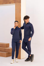 Load image into Gallery viewer, Minimal Edge Navy Blue Tracksuit
