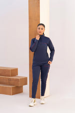 Load image into Gallery viewer, Minimal Edge Navy Blue Tracksuit
