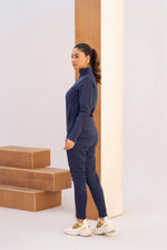 Load image into Gallery viewer, Minimal Edge Navy Blue Tracksuit
