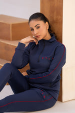 Load image into Gallery viewer, Minimal Edge Navy Blue Tracksuit
