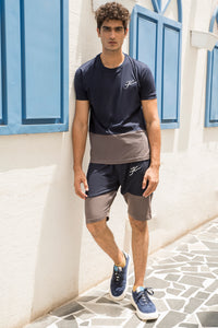 Summer Essential Shorts Set - Grey/Navy